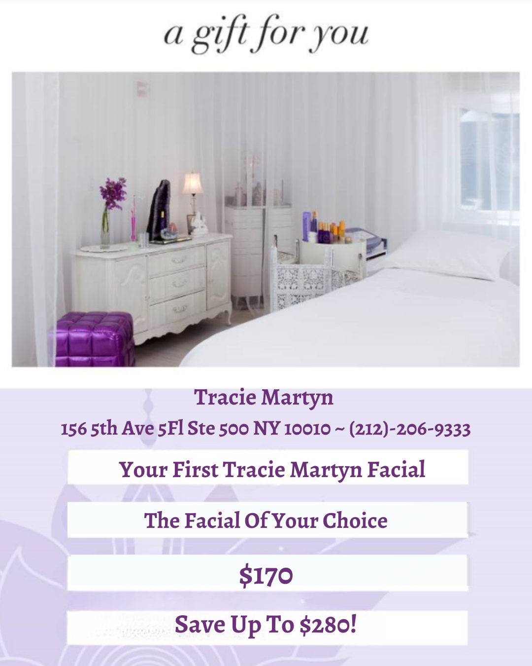 First Time Facial Gift Certificate - $170 (Use For The Facial Of Your Choice!)